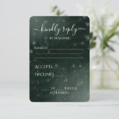 Creëer Your Own beroemd gemaakt door Spiral Starry RSVP Kaartje (Staand voorkant)