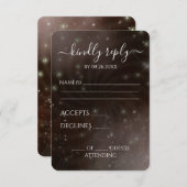 Creëer Your Own beroemd gemaakt door Spiral Starry RSVP Kaartje (Voorkant / Achterkant)