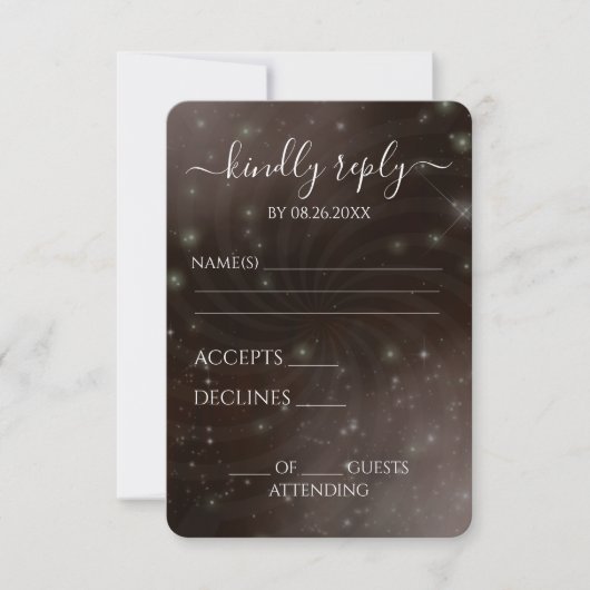 Creëer Your Own beroemd gemaakt door Spiral Starry RSVP Kaartje (Voorkant)