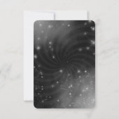 Creëer Your Own beroemd gemaakt door Spiral Starry RSVP Kaartje (Achterkant)