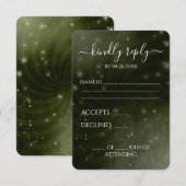 Creëer Your Own beroemd gemaakt door Spiral Starry RSVP Kaartje (Voorkant / Achterkant)