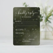 Creëer Your Own beroemd gemaakt door Spiral Starry RSVP Kaartje (Staand voorkant)