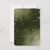 Creëer Your Own beroemd gemaakt door Spiral Starry RSVP Kaartje (Achterkant)