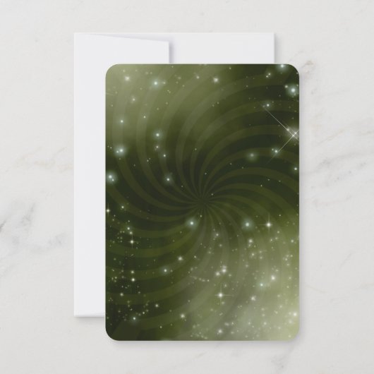 Creëer Your Own beroemd gemaakt door Spiral Starry RSVP Kaartje (Achterkant)