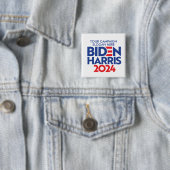 Creëer Your Own Biden Harris 2024 campagneslogan Vierkante Button 5,1 Cm (In situ)