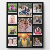 Creëer Your Own Black 11 Family Photo Collage Fotoplaat (Voorkant)