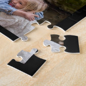 Creëer Your Own Black 12 Photo Collage Family Legpuzzel (Zijkant)