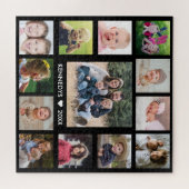 Creëer Your Own Black 13 Family Photo Collage Legpuzzel (Horizontaal)