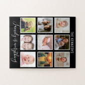 Creëer Your Own Black 9 Photo Collage Family Legpuzzel (Horizontaal)
