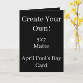 Creëer Your Own Black April Fool Day Kaart (Gele Bloem)