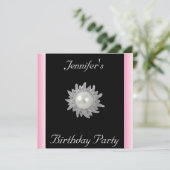 Creëer Your Own Black met juwelenuitnodiging Kaart (Staand voorkant)