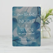 Creëer Your Own - Blauwe Röntgenfoto Bladeren Save The Date (Staand voorkant)