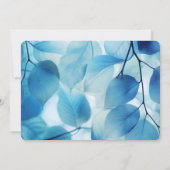 Creëer Your Own - Blauwe Röntgenfoto Bladeren Save The Date (Achterkant)