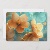 Creëer Your Own - Blauwgroen Bokeh Sinaasappels Bl Save The Date (Achterkant)