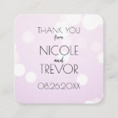 Creëer Your Own - Bleke Paarse Bokeh Bedankt Informatiekaartje (Voorkant)