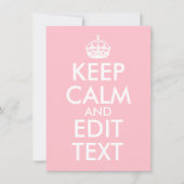 Creëer Your Own Blijf kalm en ga verder Notitiekaartje (Voorkant)