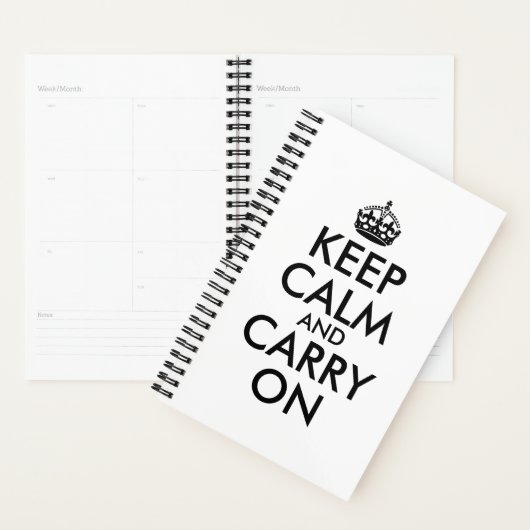 Creëer Your Own Blijf kalm en ga verder Planner (Display)