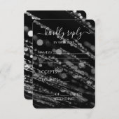 Creëer Your Own - Bokeh Frosted Branches RSVP Kaartje (Voorkant / Achterkant)