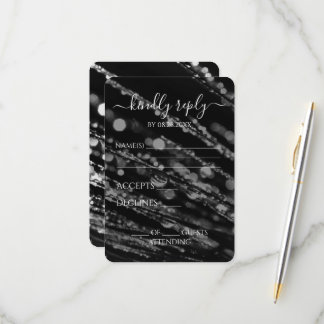 Creëer Your Own - Bokeh Frosted Branches RSVP Kaartje