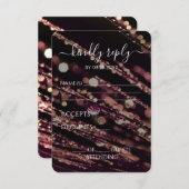 Creëer Your Own - Bokeh Frosted Branches RSVP Kaartje (Voorkant / Achterkant)