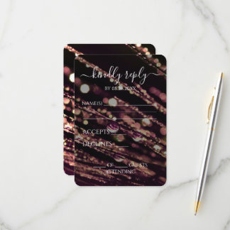 Creëer Your Own - Bokeh Frosted Branches RSVP Kaartje