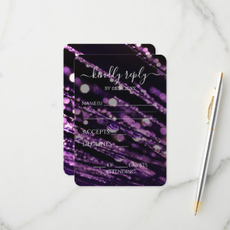 Creëer Your Own - Bokeh Frosted Branches RSVP Kaartje