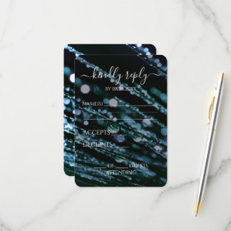 Creëer Your Own - Bokeh Frosted Branches RSVP Kaartje