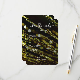 Creëer Your Own - Bokeh Frosted Branches RSVP Kaartje