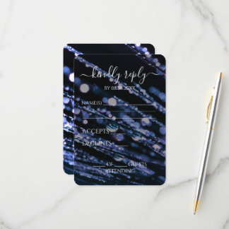 Creëer Your Own - Bokeh Frosted Branches RSVP Kaartje