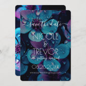 Creëer Your Own - Bold Flowers Closeup Save The Date (Voorkant / Achterkant)