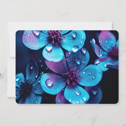 Creëer Your Own - Bold Flowers Closeup Save The Date (Achterkant)