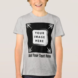 Creëer Your Own Boys T-shirts Voeg Afbeelding foto