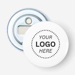 Creëer Your Own Business Logo 2,25-inch ronde Button Flesopener