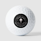 Creëer Your Own Business Logo Minimalist Zwart Golfballen (Voorkant)