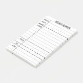 Creëer Your Own Business Weekly verslag Post-it® Notes (Schuin)