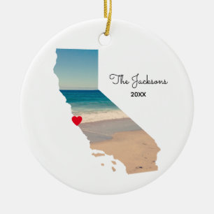 Creëer Your Own California Vacation Photo Keramisch Ornament
