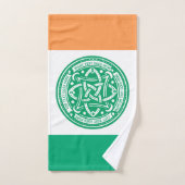 Creëer Your Own Celtic Knot Shamrock Green Irish Handdoek (Handdoek)