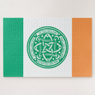 Creëer Your Own Celtic Knot Shamrock Green Irish Legpuzzel