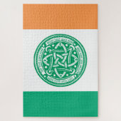 Creëer Your Own Celtic Knot Shamrock Green Irish Legpuzzel (Verticaal)