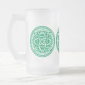 Creëer Your Own Celtic Knot Shamrock Green Irish Matglas Bierpul (Links)