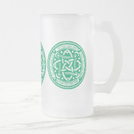 Creëer Your Own Celtic Knot Shamrock Green Irish Matglas Bierpul