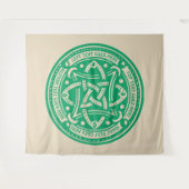Creëer Your Own Celtic Knot Shamrock Green Irish Wandkleed (Voorkant (horizontaal))
