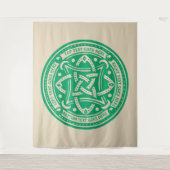 Creëer Your Own Celtic Knot Shamrock Green Irish Wandkleed (Voorkant)