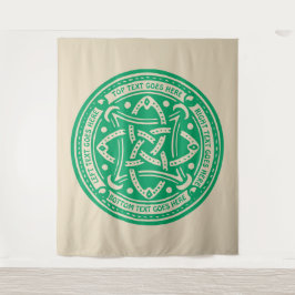 Creëer Your Own Celtic Knot Shamrock Green Irish Wandkleed