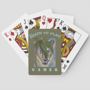 Creëer Your Own College Gamester Leopard Tiger Pokerkaarten