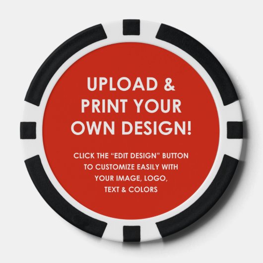 Creëer Your Own Custom (diverse kleuren) Poker Chips (Voorkant)
