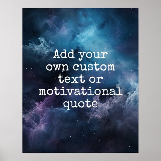 Creëer Your Own Custom Quote Poster - Galaxy Stars (Voorkant)