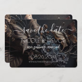 Creëer Your Own - Dark Steampunk Vlinders Save The Date (Voorkant / Achterkant)