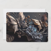 Creëer Your Own - Dark Steampunk Vlinders Save The Date (Achterkant)