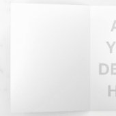 Creëer Your Own Design 5"x7" Trifold Vakantie Kaar Drieluik Wenskaart (Binnenzijde eerst)